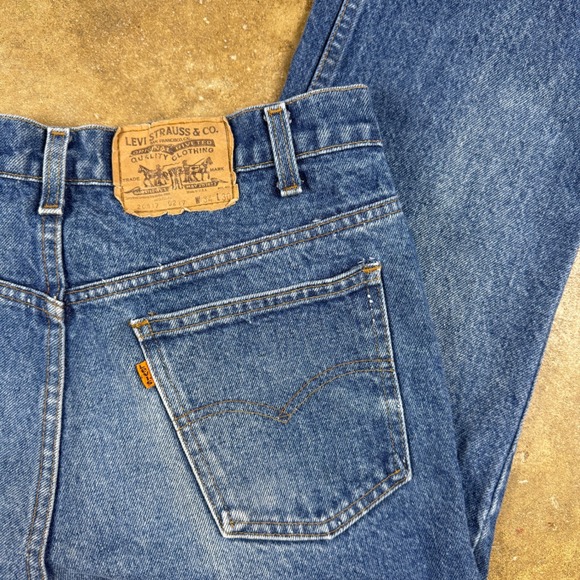 Vintage Levi's 517 Orange Tab Jeans Men's 34x30 (32x28.5) USA Made Bootcut Denim - Picture 1 of 14